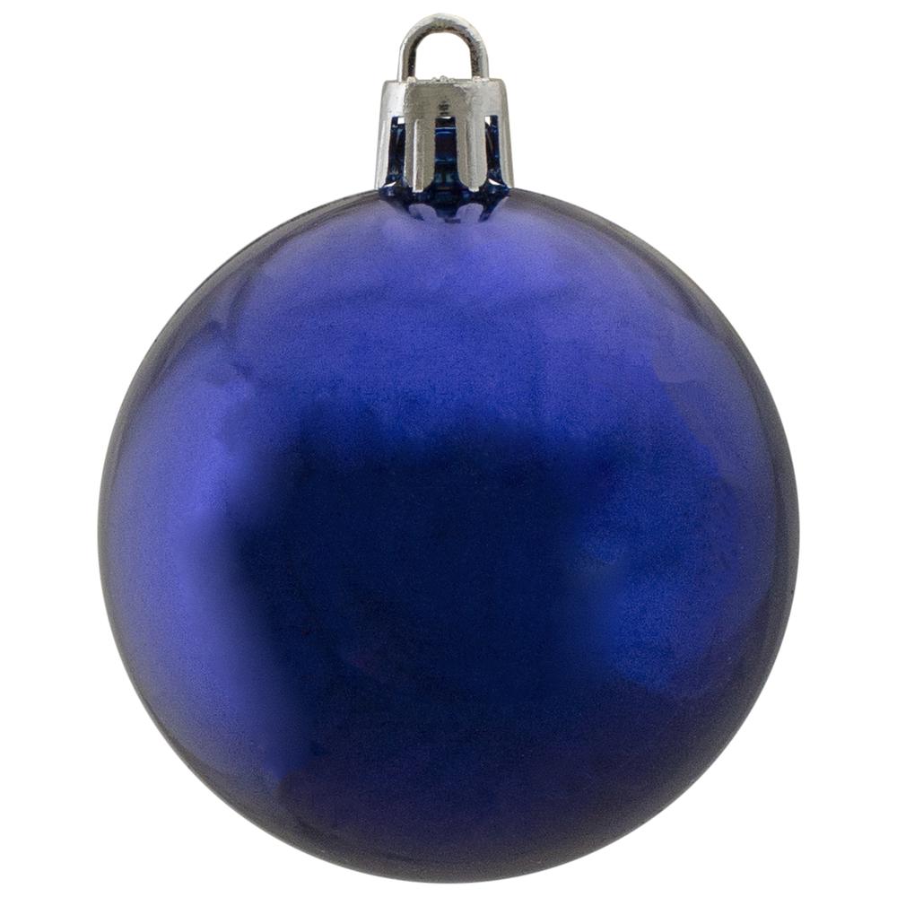 32ct Shiny Royal Blue Shatterproof Christmas Ball Ornaments 3.25" (80mm). Picture 3