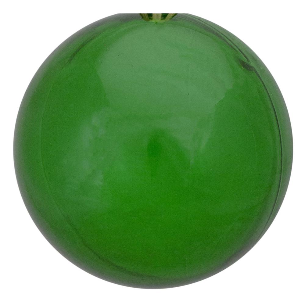 32ct Transparent Xmas Green Shatterproof Christmas Ball Ornaments 3.25"(80mm). Picture 3