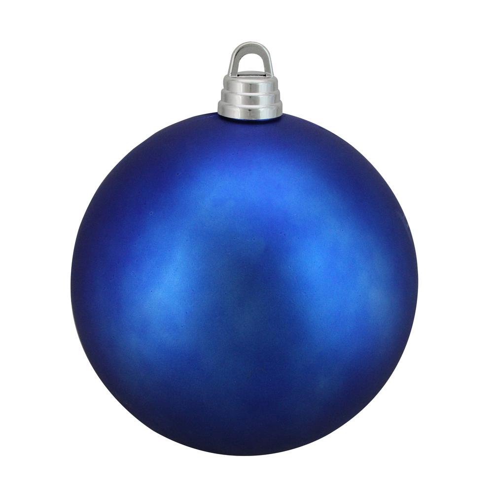 Matte Lavish Blue Shatterproof Christmas Ball Ornament 12" (300mm). Picture 1