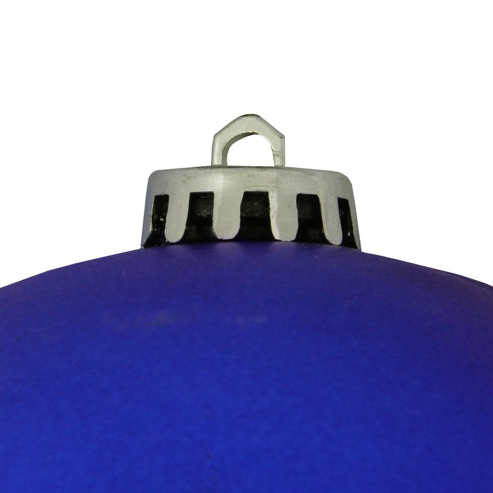 Matte Lavish Blue Shatterproof Christmas Ball Ornament 12" (300mm). Picture 2
