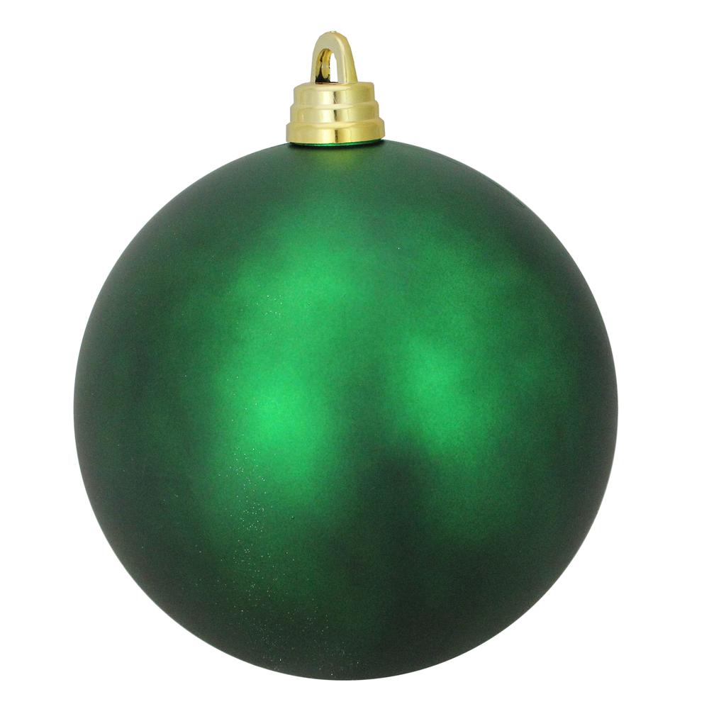 Matte Xmas Green Shatterproof Commercial Christmas Ball Ornament 12" (300mm). Picture 1