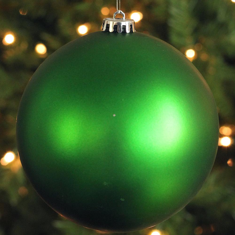 Matte Xmas Green Shatterproof Commercial Christmas Ball Ornament 12" (300mm). Picture 3