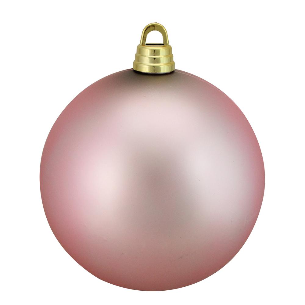 Bubblegum Pink Matte Shatterproof Christmas Ball Ornament 12" (300mm). Picture 1