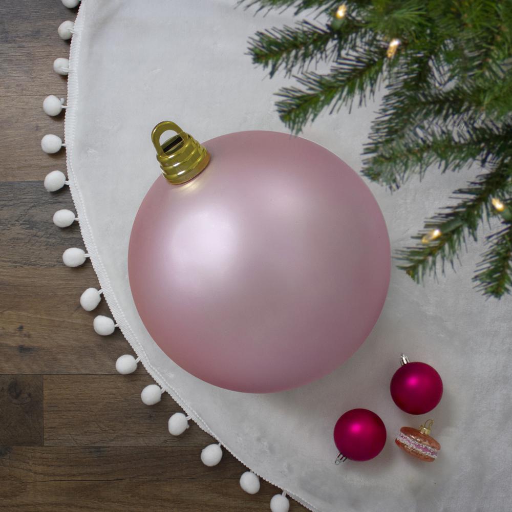 Bubblegum Pink Matte Shatterproof Christmas Ball Ornament 12" (300mm). Picture 2