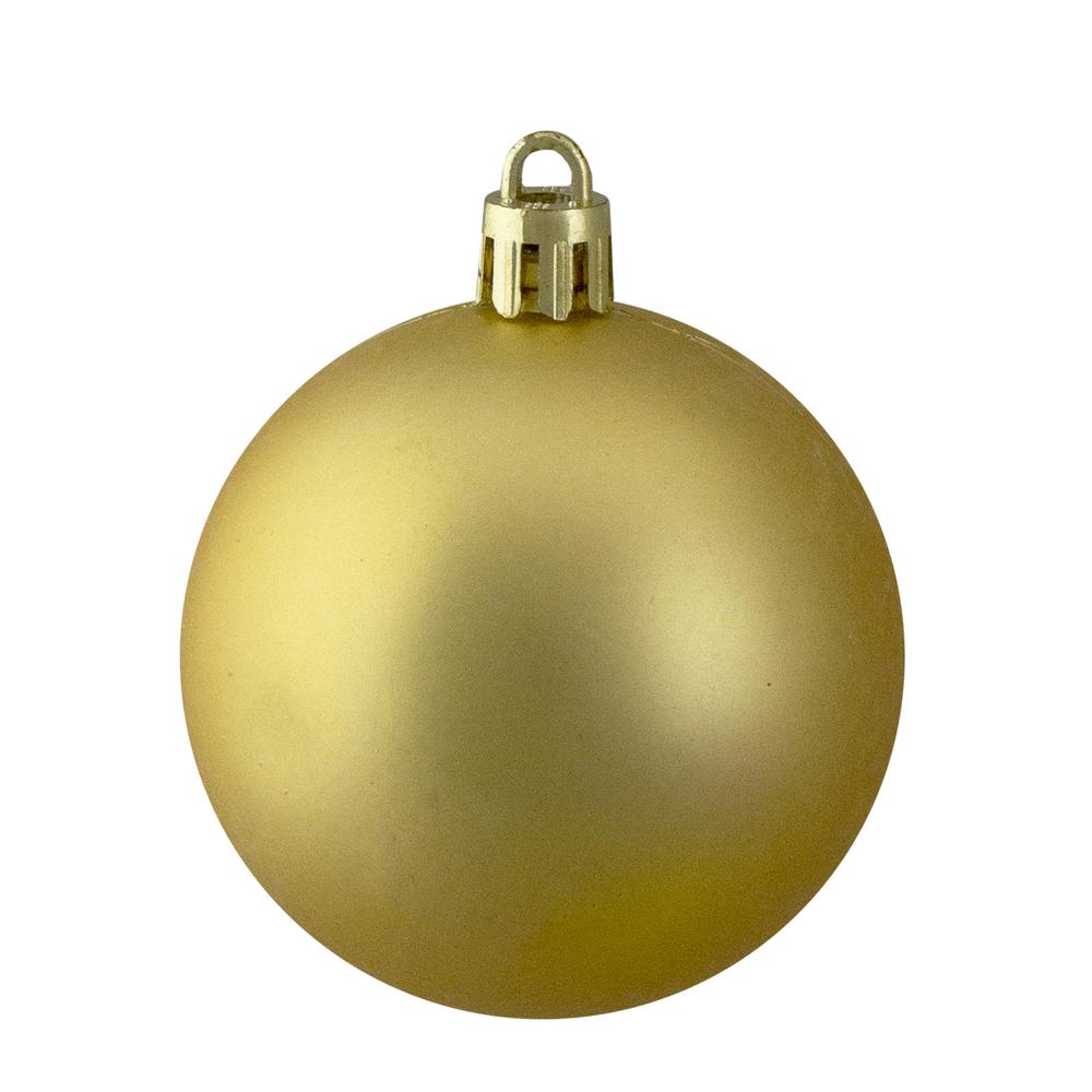 24ct Purple and Gold Shatterproof 2-Finish Christmas Ball Ornaments 2.5" (60mm). Picture 5
