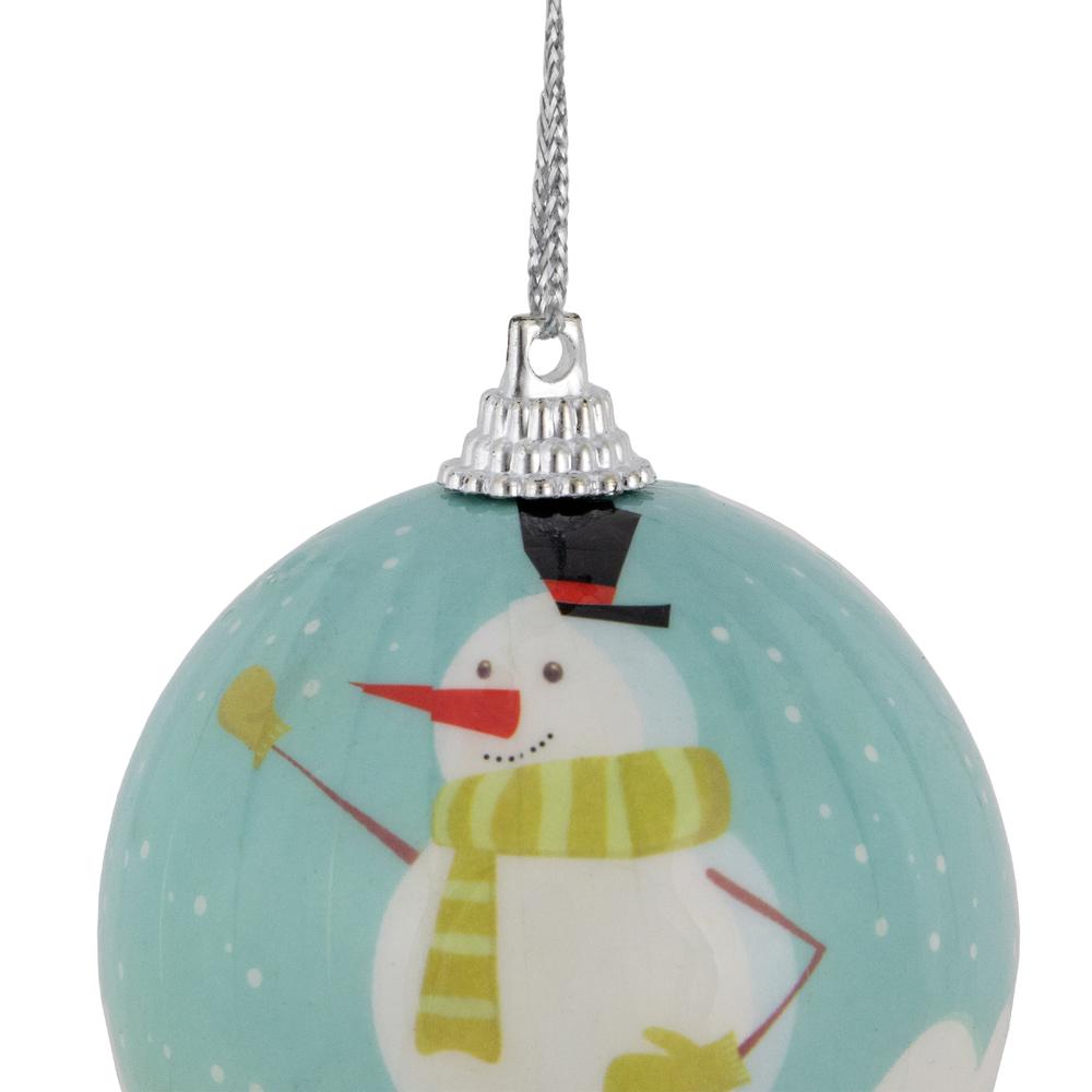 14-Piece Snowmen 'Happy Holidays' Christmas Ball Ornament Set 2.25"(60mm). Picture 3
