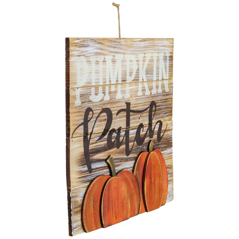 12" Pumpkin Patch Fall Harvest Wooden Wall Sign. Picture 2