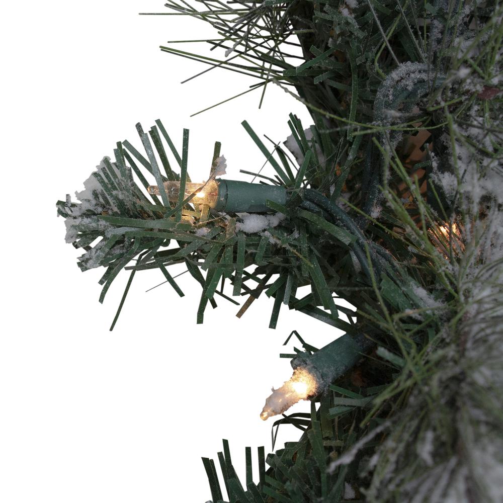 9' x 10" Flocked Pine Artificial Christmas Garland - Unlit. Picture 2