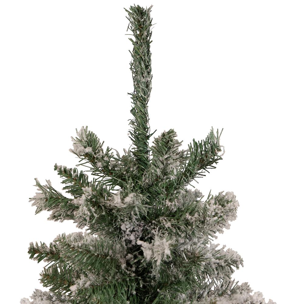 3' Heavily Flocked Medium Pine Artificial Christmas Tree - Unlit. Picture 4