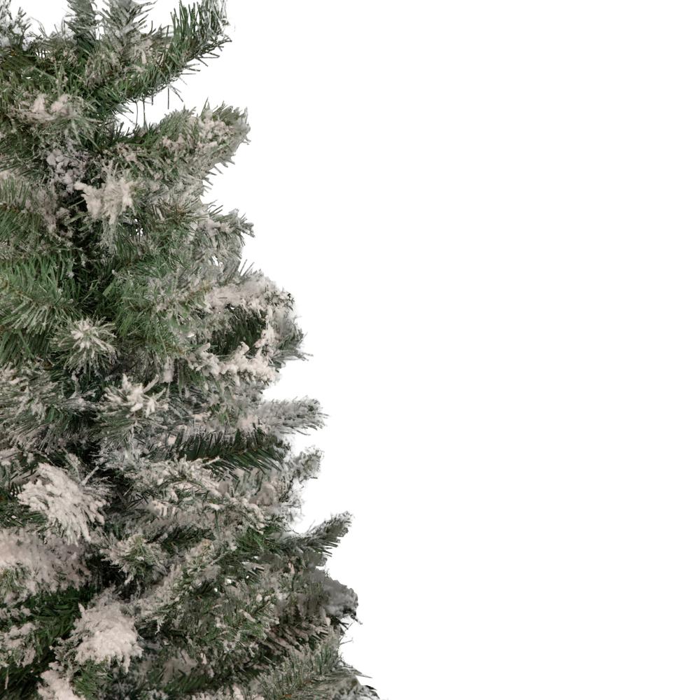 3' Heavily Flocked Medium Pine Artificial Christmas Tree - Unlit. Picture 3
