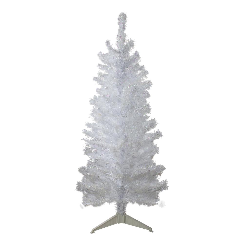 4' White Iridescent Pine Artificial Christmas Tree - Unlit. Picture 1