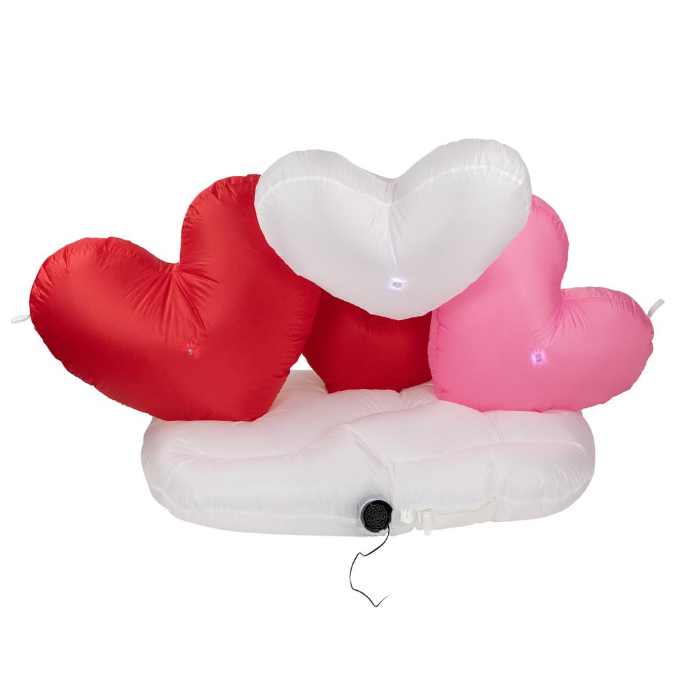 5' Inflatable Lighted Valentine's Day Conversation Hearts Outdoor Decoration. Picture 4