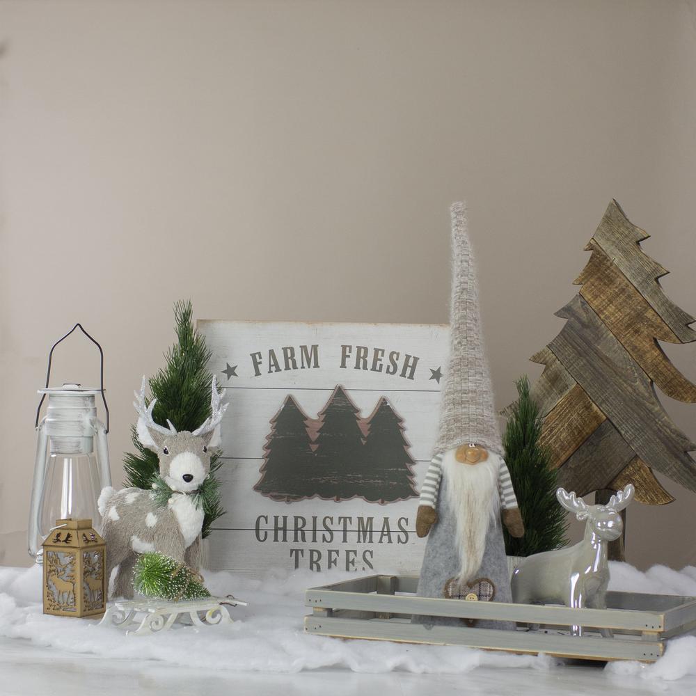 16" White Washed Farm Fresh Christmas Trees Wooden Wall Sign. Picture 2