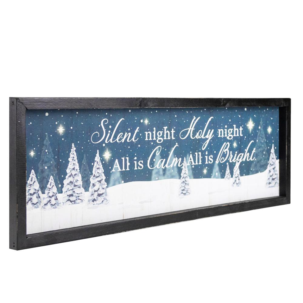 23.5" Framed Silent Night Christmas Wall Sign. Picture 2