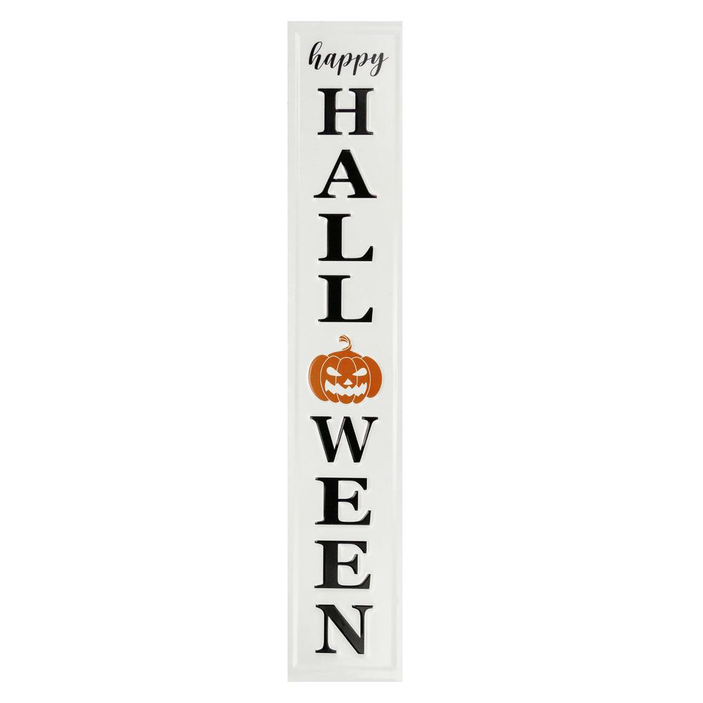 31.5" Metal Happy Halloween Wall Sign. Picture 1
