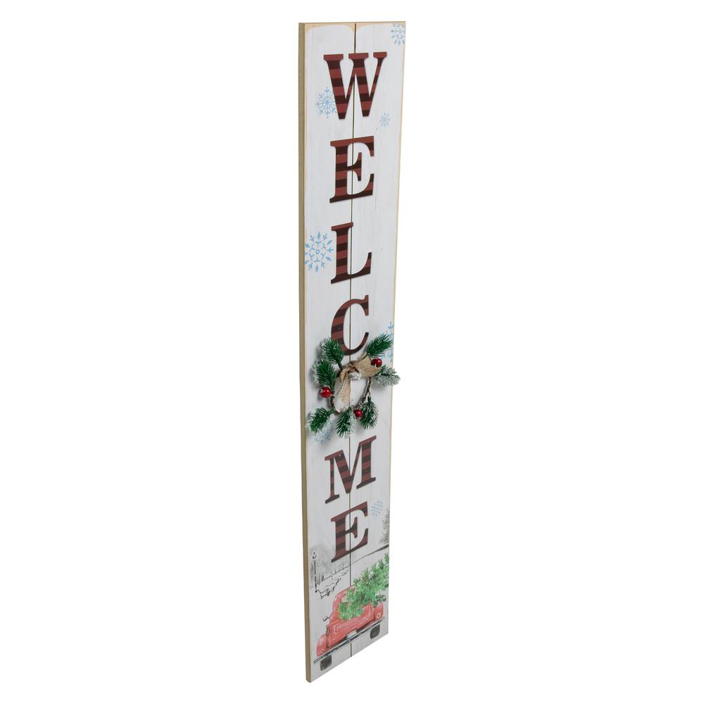 31.75" LED Lighted Welcome Sign with Truck Christmas Sign. Picture 3
