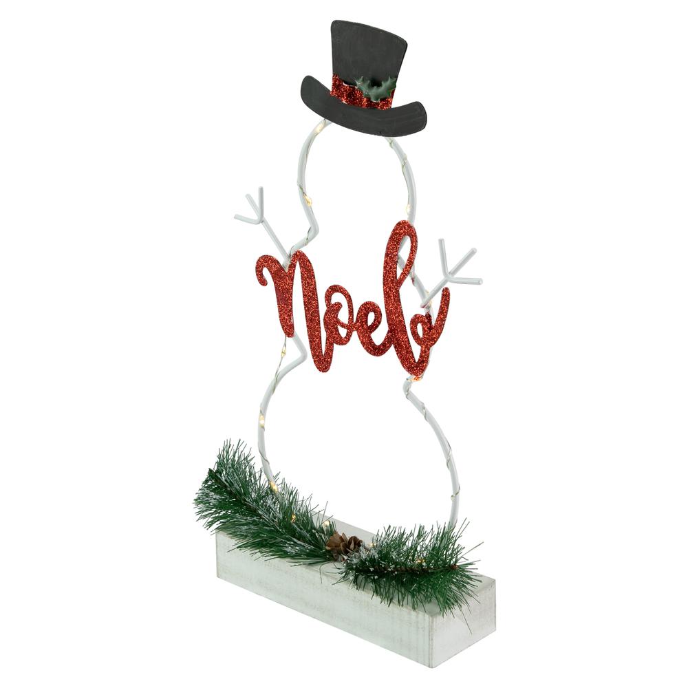 12.75" LED Lighted Snowman Silhouette Christmas Noel Sign. Picture 4
