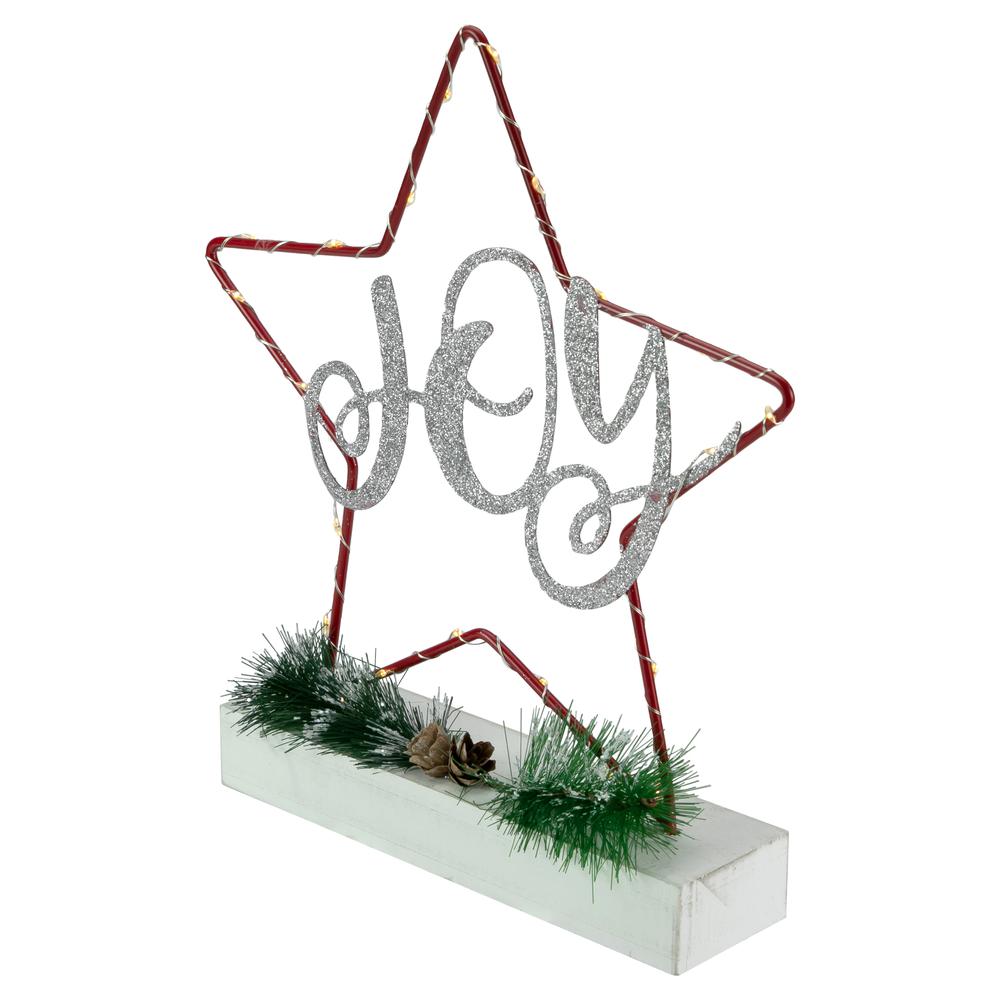 11" LED Lighted Star Silhouette Christmas Joy Sign. Picture 4