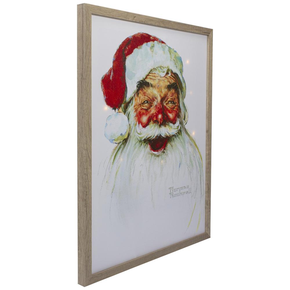 19" LED Lighted Norman Rockwell 'Santa Claus' Christmas Wall Art. Picture 4