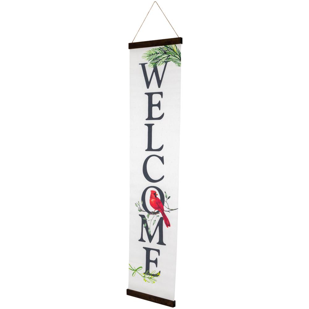 43" Cardinal Welcome Christmas Wall Sign. Picture 3