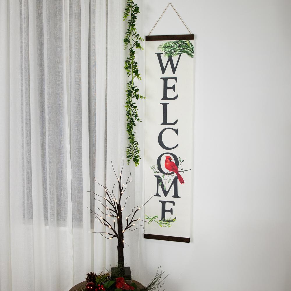 43" Cardinal Welcome Christmas Wall Sign. Picture 2