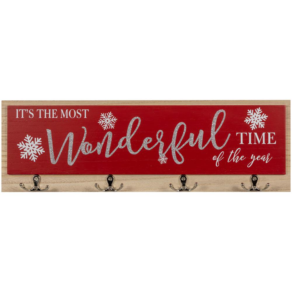 19.5" Wonderful Time Of The Year Christmas Wall Sign. Picture 1