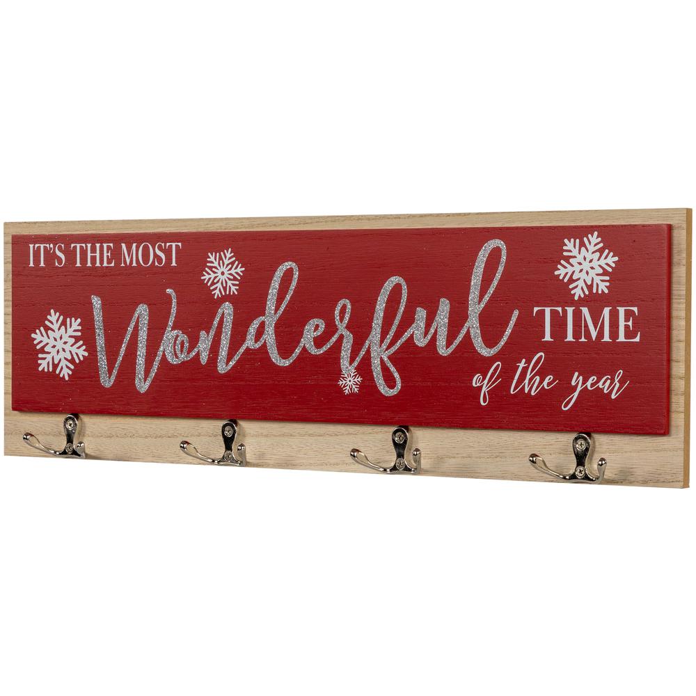 19.5" Wonderful Time Of The Year Christmas Wall Sign. Picture 3