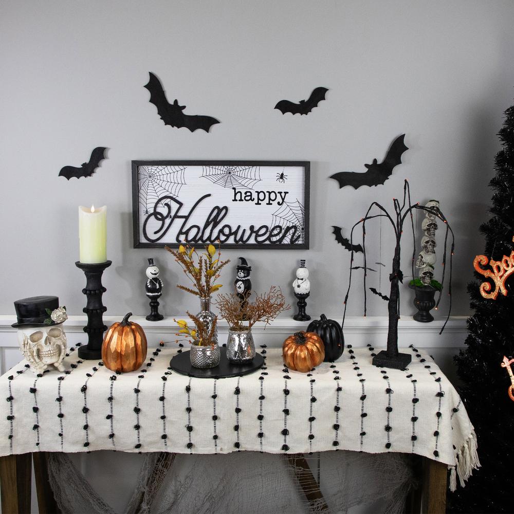 23.5" Happy Halloween Spider Web Wall Sign. Picture 4