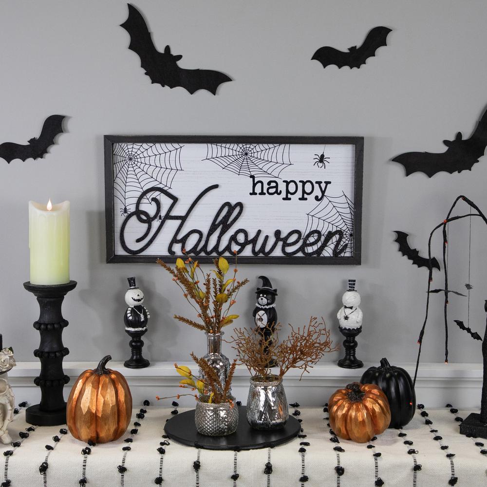 23.5" Happy Halloween Spider Web Wall Sign. Picture 5