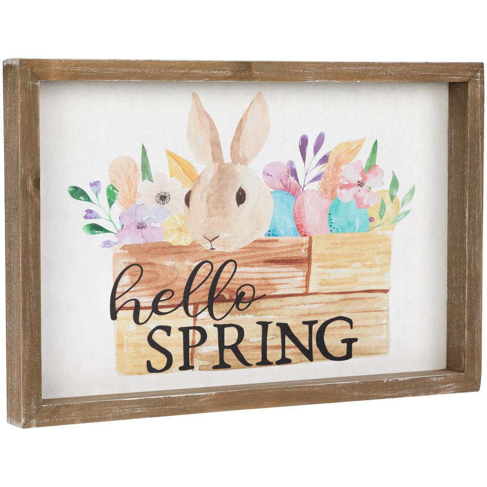 Hello Spring Framed Easter Wall Sign - 11.75". Picture 2