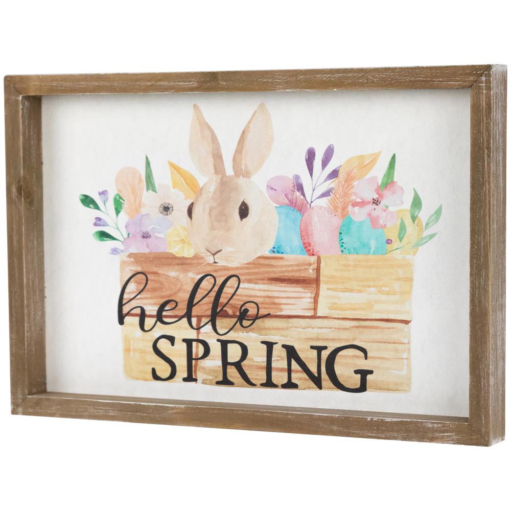 Hello Spring Framed Easter Wall Sign - 11.75". Picture 3