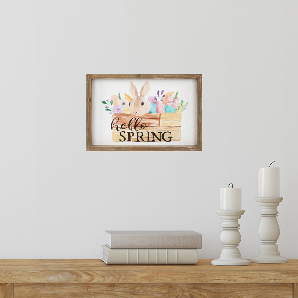 Hello Spring Framed Easter Wall Sign - 11.75". Picture 6