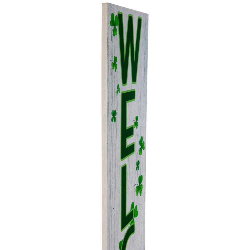 35.75" Shamrocks "Welcome" St. Patricks Day Wall Sign. Picture 3