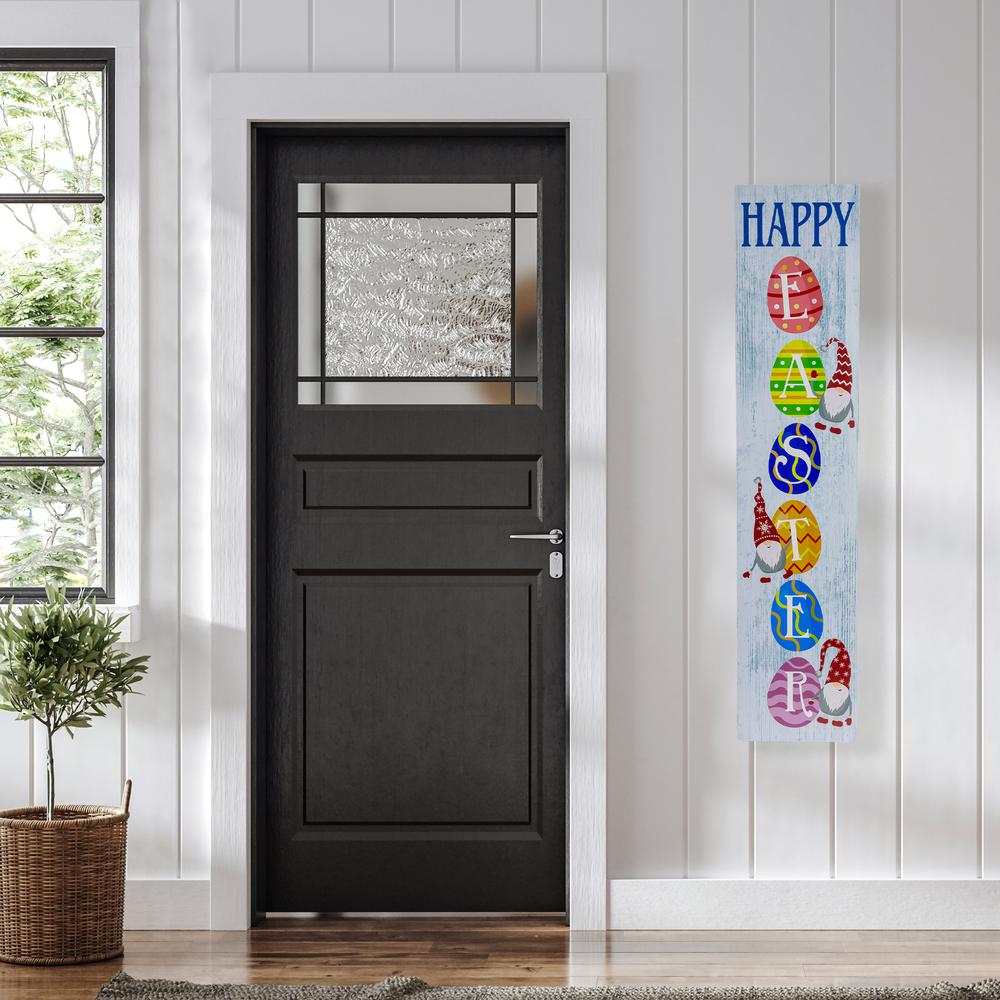 35.75" Happy Easter Eggs Spring Wall Sign. Picture 5