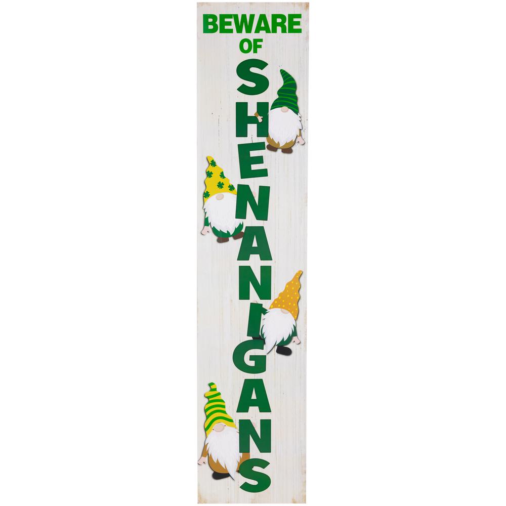 Beware of Shenanigans St. Patricks Day Wall Sign - 36". Picture 1