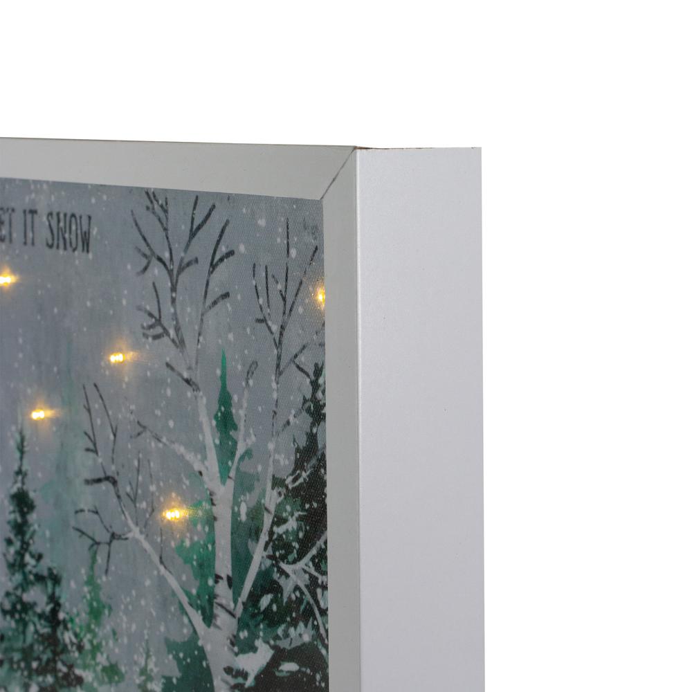 10" LED Lighted Let it Snow Winter Forest Christmas Wall Art. Picture 3