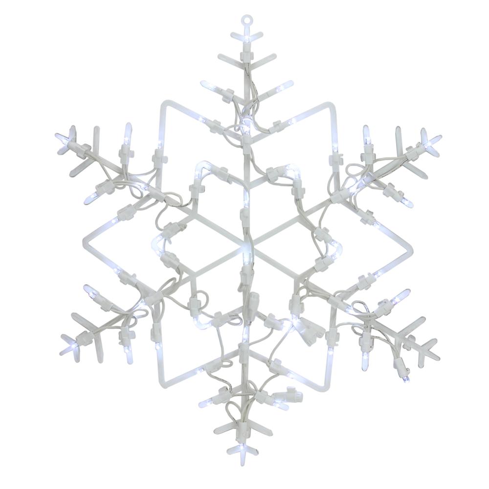 18" LED Lighted Snowflake Christmas Window Silhouette Decoration. Picture 2
