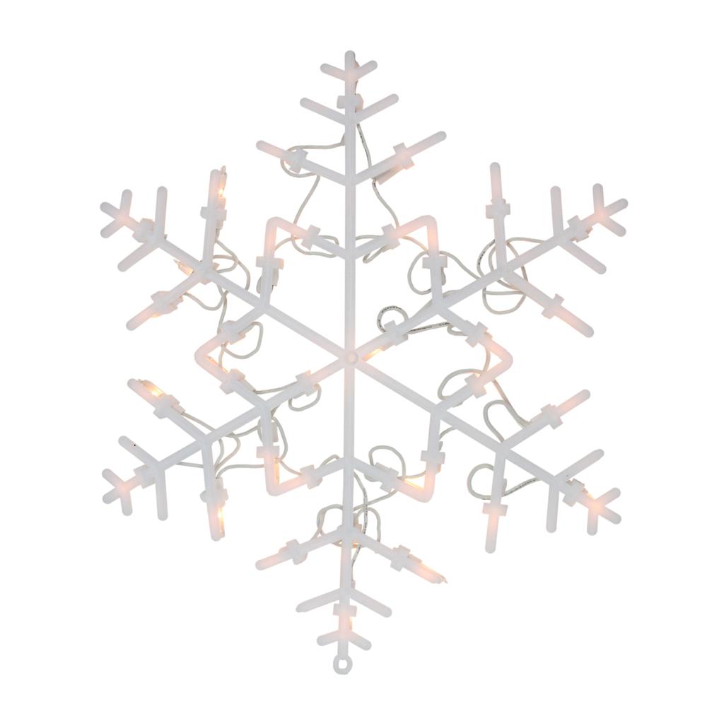 13.5" Lighted Snowflake Christmas Window Silhouette Decoration. The main picture.