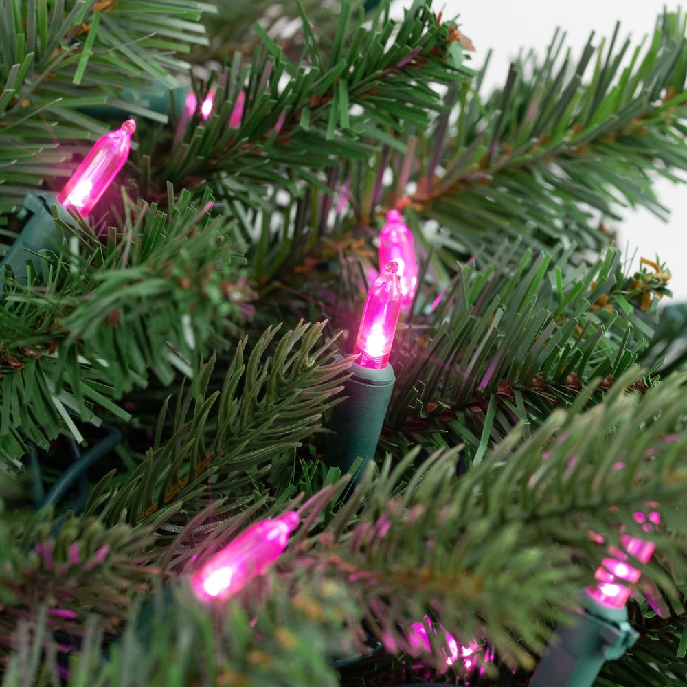 100ct Pink LED Mini Christmas Lights  33ft Green Wire. Picture 4