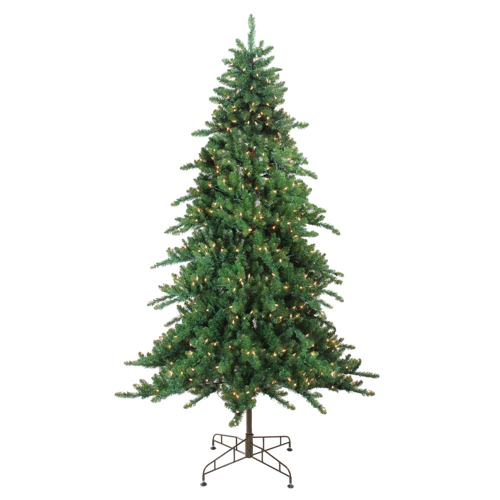 7.5' Pre-Lit Medium Eden Spruce Artificial Christmas Tree - Clear Lights. Picture 1