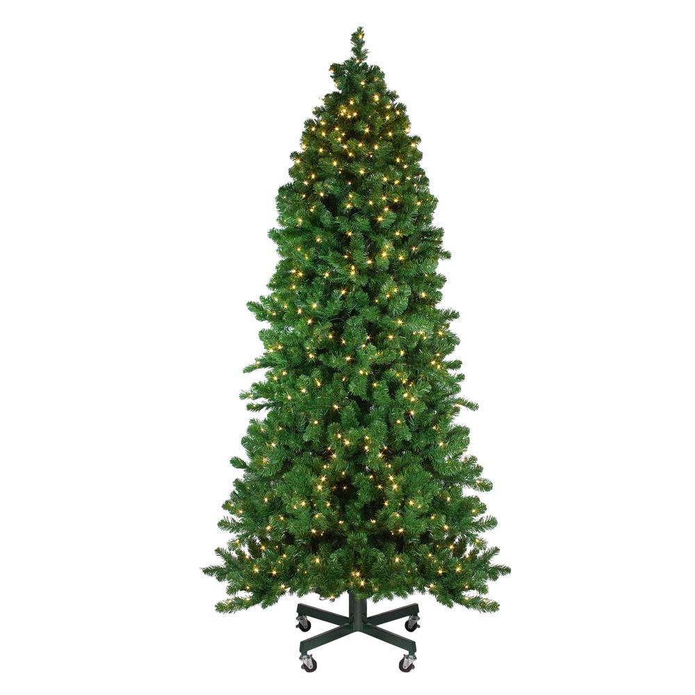 7.5' Pre-Lit Slim Olympia Pine Artificial Christmas Tree - Warm White Lights. Picture 1