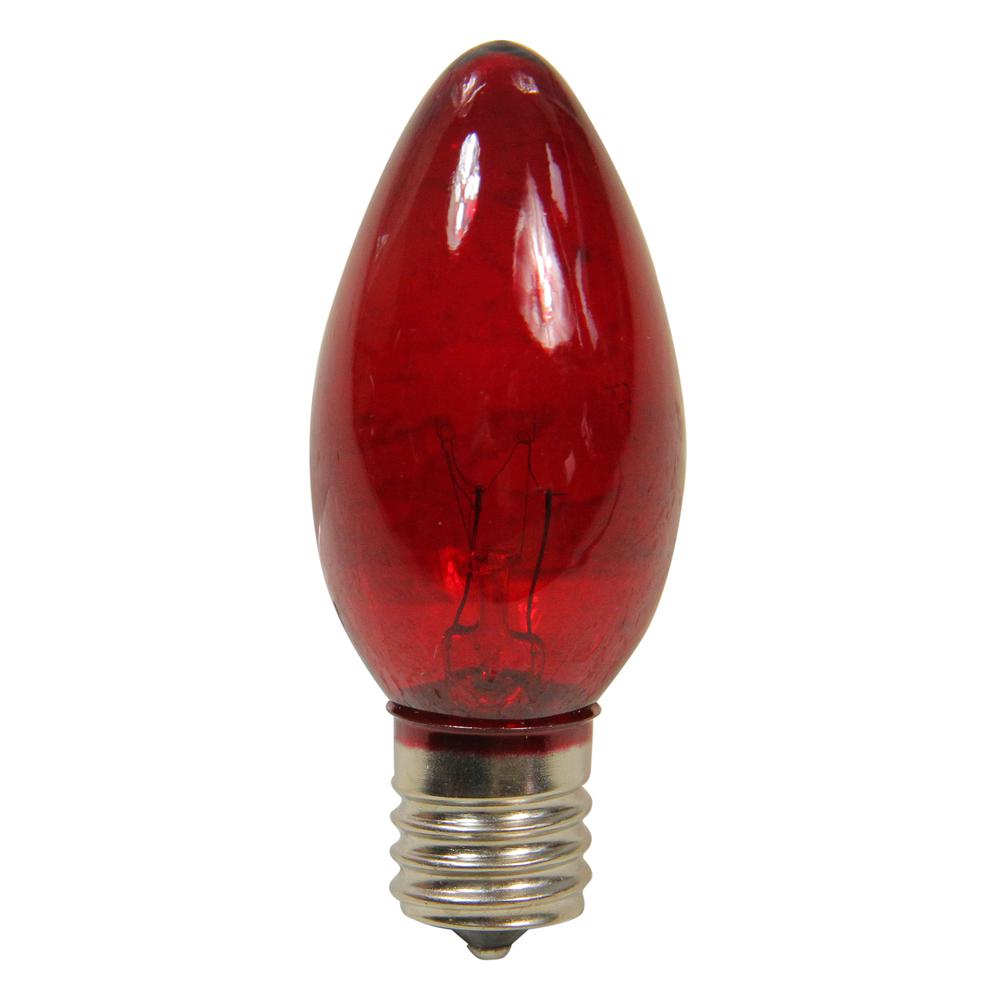 Pack of 25 Transparent Red C9 Christmas Replacement Bulbs. Picture 2