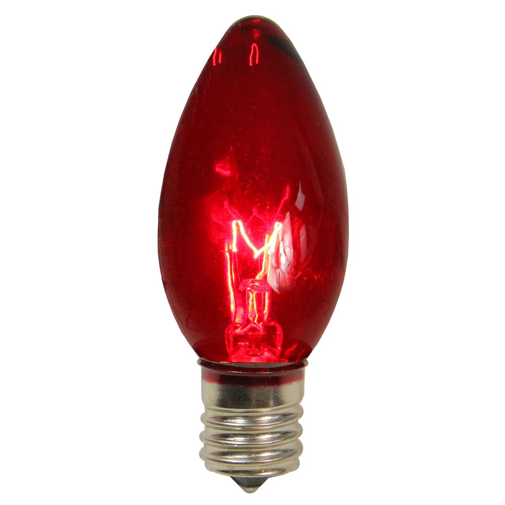 Pack of 25 Transparent Red C9 Christmas Replacement Bulbs. Picture 1
