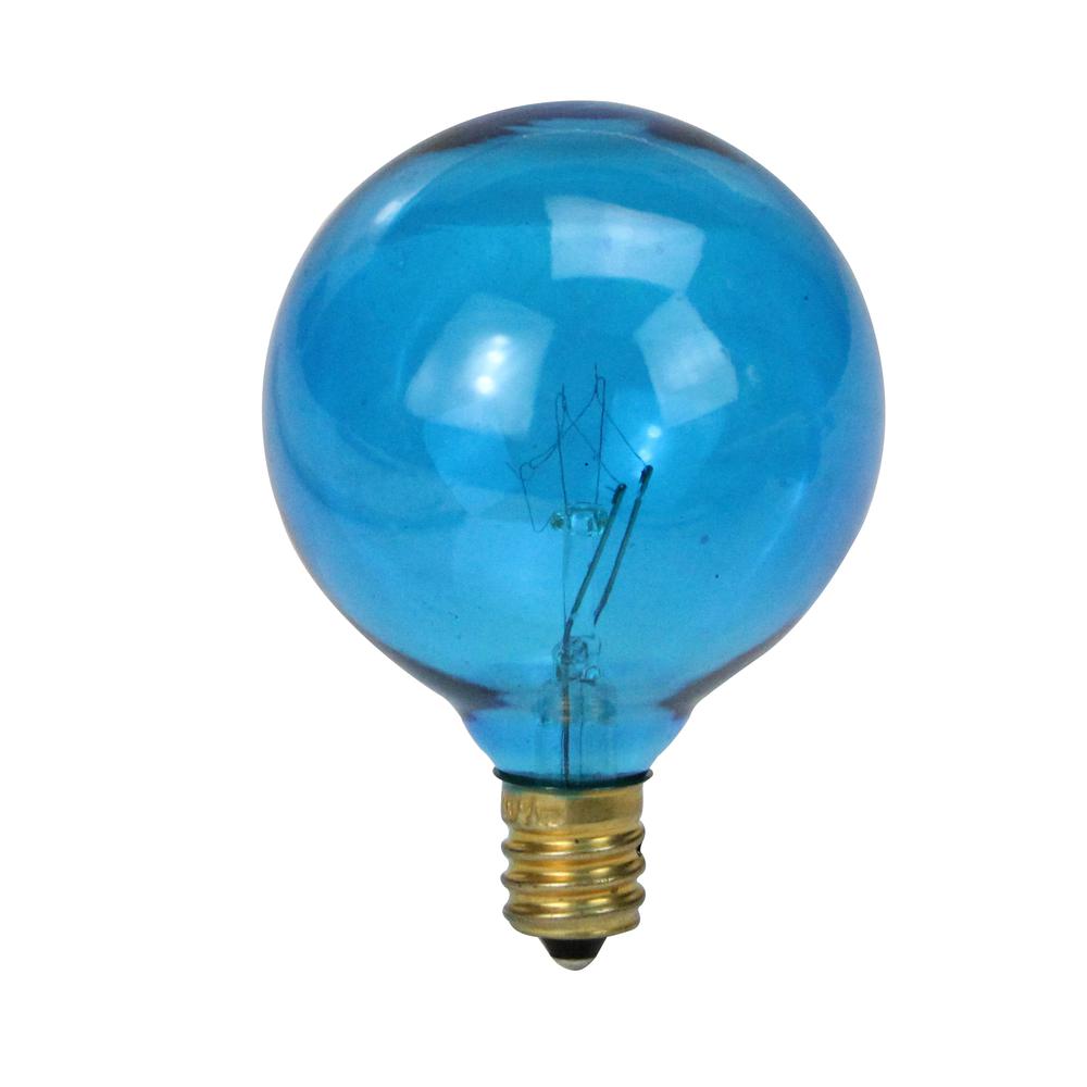 Pack of 25 Blue G50 Incandescent Christmas Replacement Bulbs. The main picture.