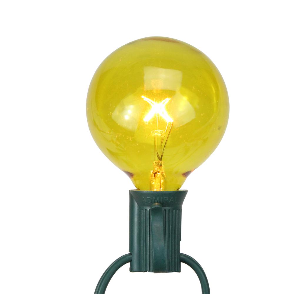 Pack of 25 Yellow G50 Incandescent Christmas Replacement Bulbs. Picture 1