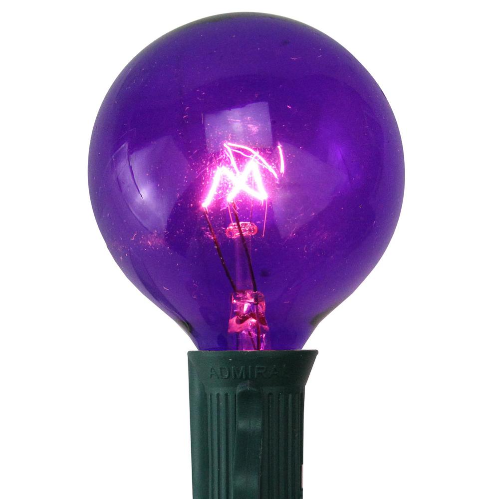 Pack of 25 Purple G50 Incandescent Christmas Replacement Bulbs. Picture 2
