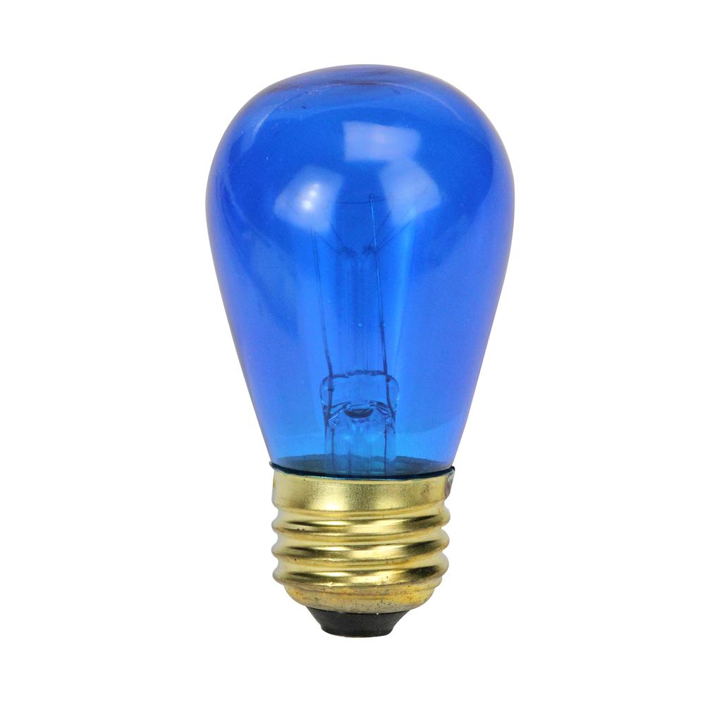 Set of 25 Incandescent S14 Blue Christmas Replacement Bulbs. Picture 2