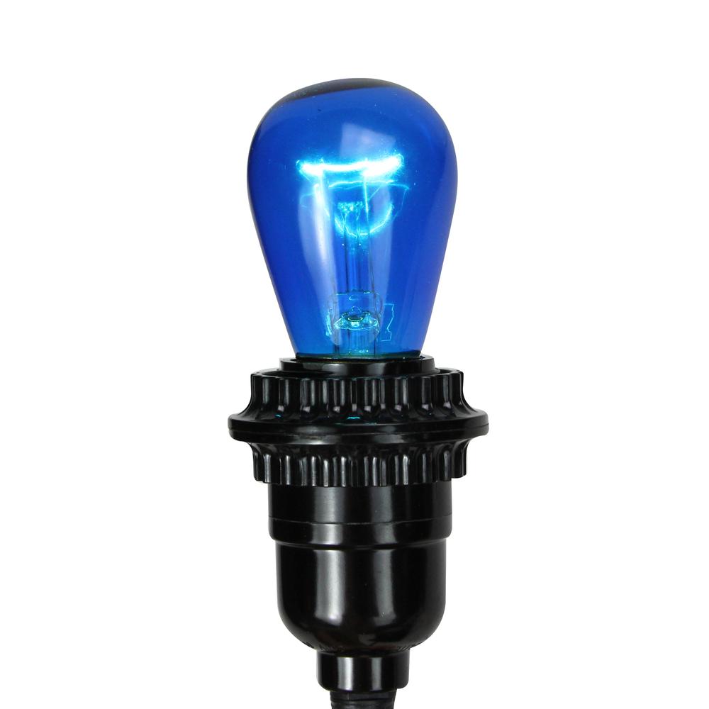 Set of 25 Incandescent S14 Blue Christmas Replacement Bulbs. Picture 3