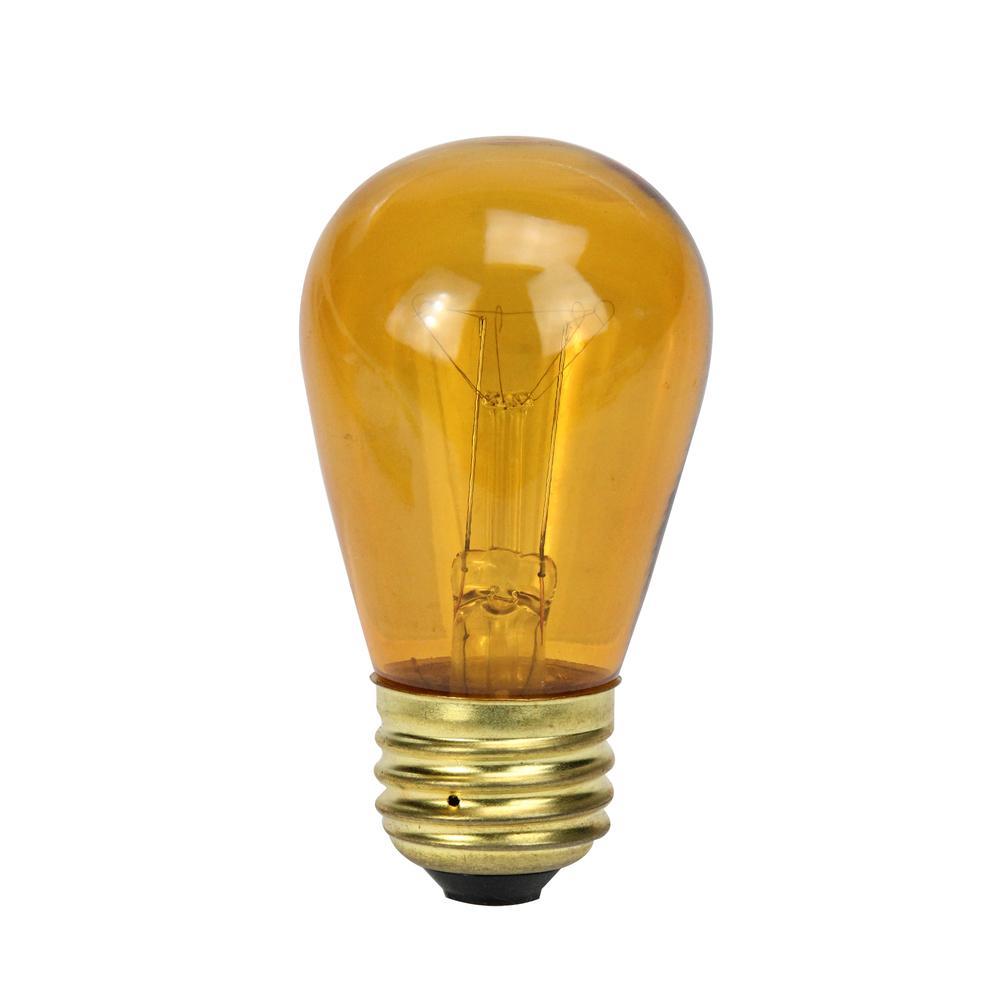 Pack of 25 Incandescent S14 Amber Christmas Replacement Bulbs. Picture 2