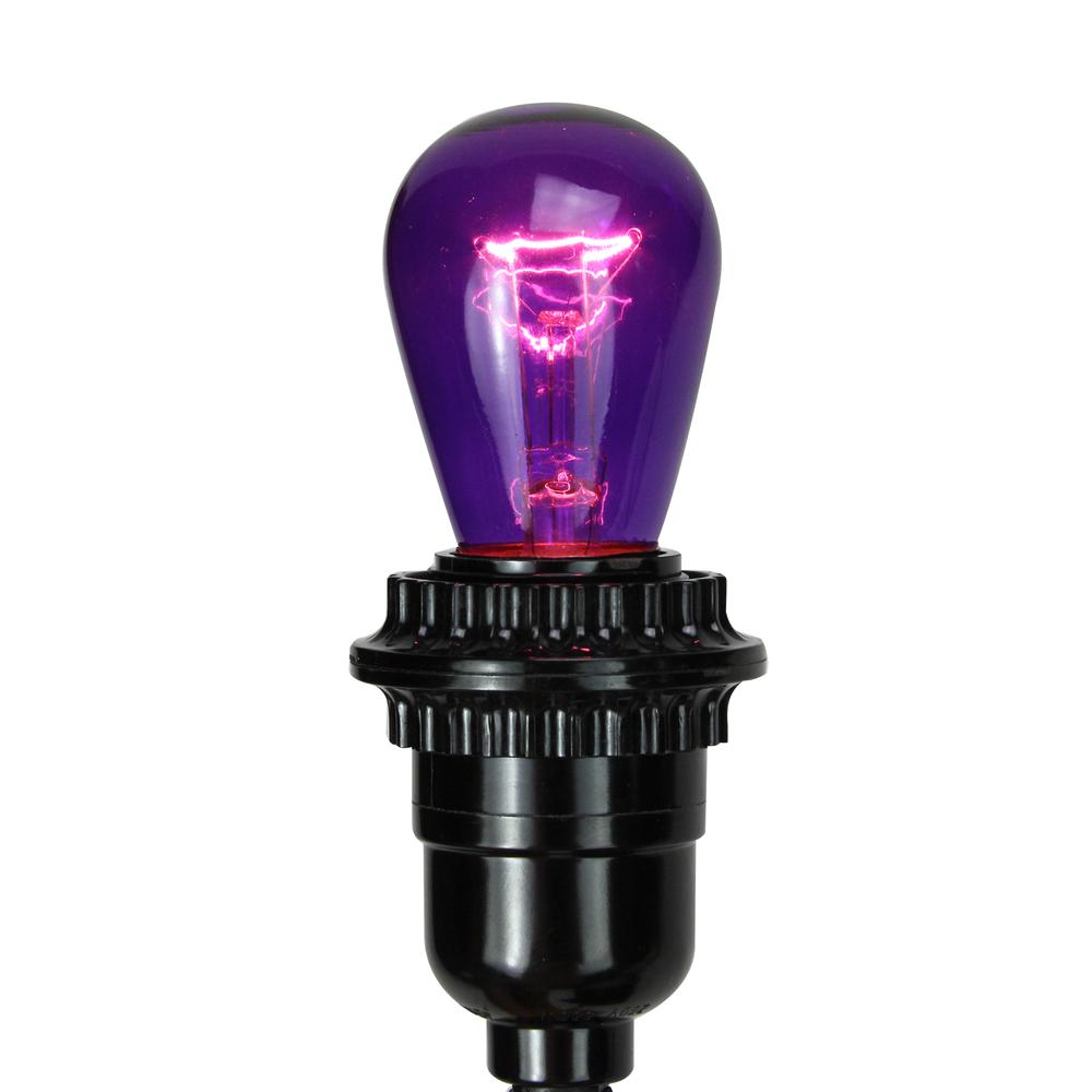 Pack of 25 Incandescent S14 Purple Christmas Replacement Bulbs. Picture 3